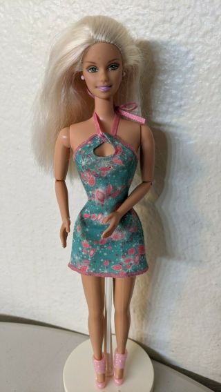 Mattel Barbie Doll With Dress And Shoes Vintage