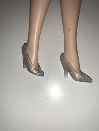 Clear Glitter Embedded Barbie Heels 80’s 90’s Mattel China Htf Princess Holiday