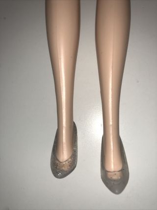 CLEAR GLITTER EMBEDDED BARBIE HEELS 80’s 90’s MATTEL CHINA HTF PRINCESS HOLIDAY 2